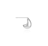 Champagne Full Moon Silver (W) Volume Earrings