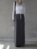 Reme Wrap Belt Layered Skirt