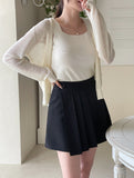 Jer Pleats Wrap Skirt Pants