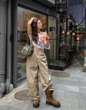 Love Leopard Crop Off Shoulder Short Sleeve