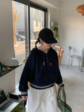 Chomin Half Open Waffle Wool Hood Knit