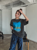 Glossy foil track pants