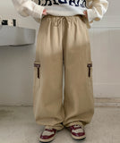 [BAONHAUS] Legen zipper cargo peach fuzz banding pants