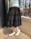 Hanyu Frill Midi Skirt