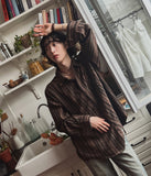 Flatter loose fit striped shirt