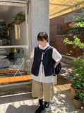 [BAONHAUS] Hanio Denim Ribbon Vest