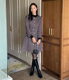 Cloned Tweed A-Line Jacket One Piece