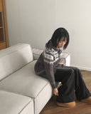 Mowell Black Washed Wide Cargo Denim Pants