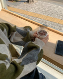 Lanlu Argyle Wool Over Knit