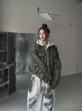 Mety Dirty Damage Semi-Cropped Hooded Zip-Up