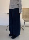 Hibom Washing Wide Balloon Denim Pants