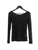 Larsen See-Through Lace Long Sleeve Tee