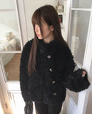 Lour High Neck Vintage Fur Jacket