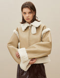 Crop Shearling Mustang Woman