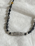 Tosan Beaded Metal Vintage Gemstone Necklace