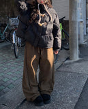 [1+1][Plan/Two Way] Poa Winter Brushed Corduroy Side Pin Tuck Training Pants