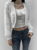 Netted Fur Bolero Cardigan