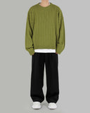 Wool Pintuck Wide Slacks