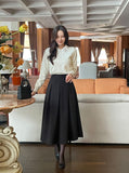 Beluti Brushed Banding Flare Skirt