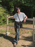 Greece vintage washed denim pants