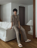 Rodina Two-Tuck Semi Wide Slacks