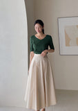 Verena V-neck Ribbed Knit