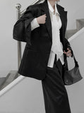 Revon Crack Leather Jacket