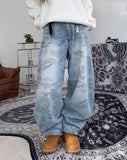 Dia Camo Brush Denim Pants