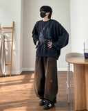 Blended Damage Balloon Denim