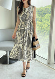 Hazel Pattern Sleeveless String One Piece