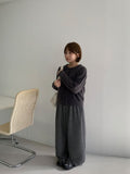 Gelte Wool Round Knit Cardigan