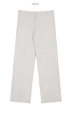 Fold semi-wide cotton pants