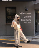 Leto Zipper Pocket Brushed Sweat Cargo Pants