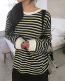 Kiba Stripe Overfit Long Sleeve T-shirt
