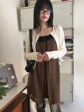 Koachi vintage lace slit layered mini one piece