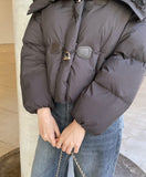 [100% Duck Down] Mezz Wool Sailor Collar Short Padding