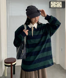 Kiyan Collar Stripe Over Long Sleeve Tee
