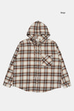Reims over hooded check shirt