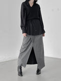 Cashmere wool diagonal knit vest