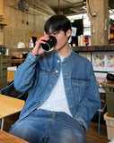 Vintage Non Collar Denim Jacket