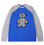 CHECK CAT Vintage Raglan Long Sleeve T-Shirt