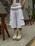 Summer Folding Cargo Pocket Bermuda Pants