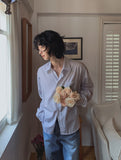 Drawy Stripe Crop Shirt
