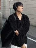 Ethnic fur cardigan