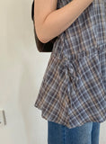 Hartin Check Layered Sleeveless One Piece