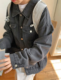 [unisex] Hassel pocket over denim jacket