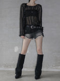 Muir boatneck mesh knit