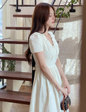 Cossel Ribbon String Flared Long One Piece