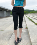 Menie Slit Span Capri Pants