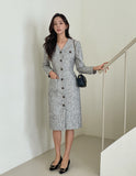 Median Tweed Button One Piece